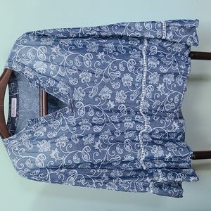 Kim Rogers XL bell sleeve flowy blouse